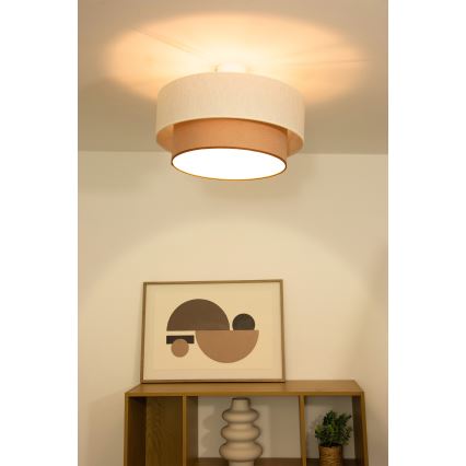 Plafoniera NATIA 1xE27/60W/230V bianco/marrone