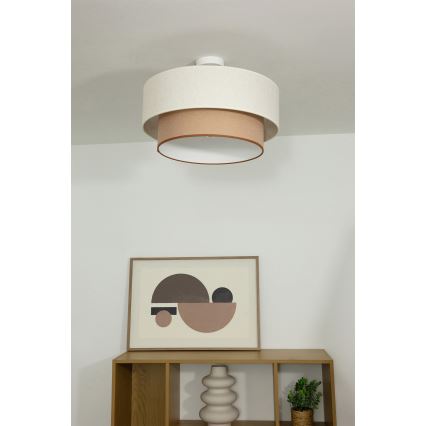 Plafoniera NATIA 1xE27/60W/230V bianco/marrone