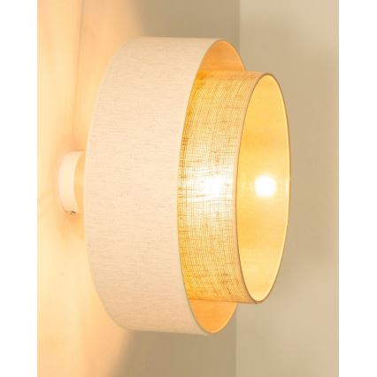 Plafoniera NATIA 1xE27/60W/230V bianco/marrone