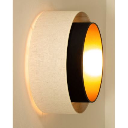 Plafoniera NATIA 1xE27/60W/230V bianco/nero