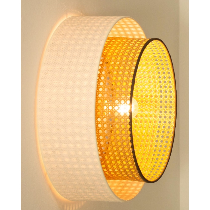 Plafoniera NATIA 1xE27/60W/230V diam. 45 cm bianco/marrone