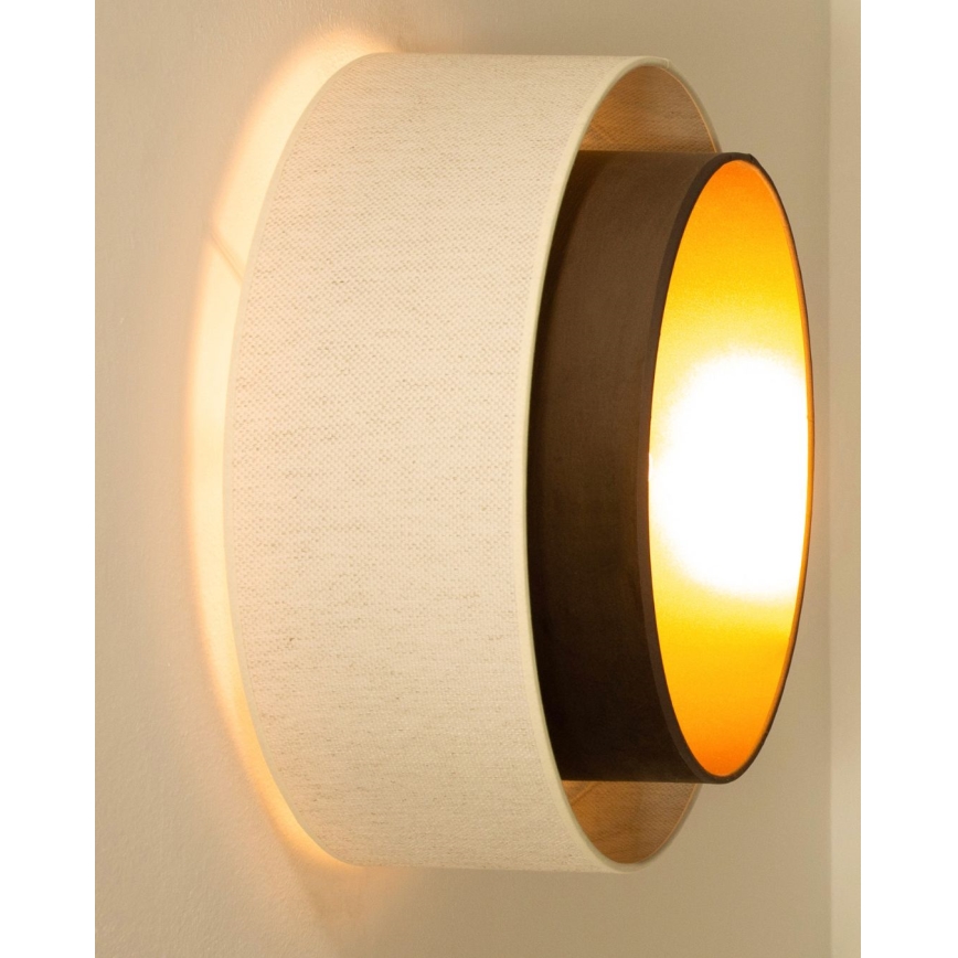 Plafoniera NATIA 1xE27/60W/230V Ø 45 cm bianco/marrone