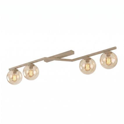 Plafoniera NATON 4xE14/10W/230V beige/beige fumé
