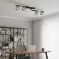 Plafoniera NATON 4xE14/10W/230V nero/fumé