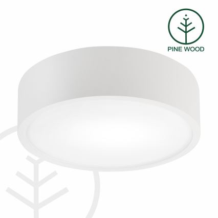 Plafoniera NATURAL 1xE27/15W/230V diam. 27,5 cm pino/bianco