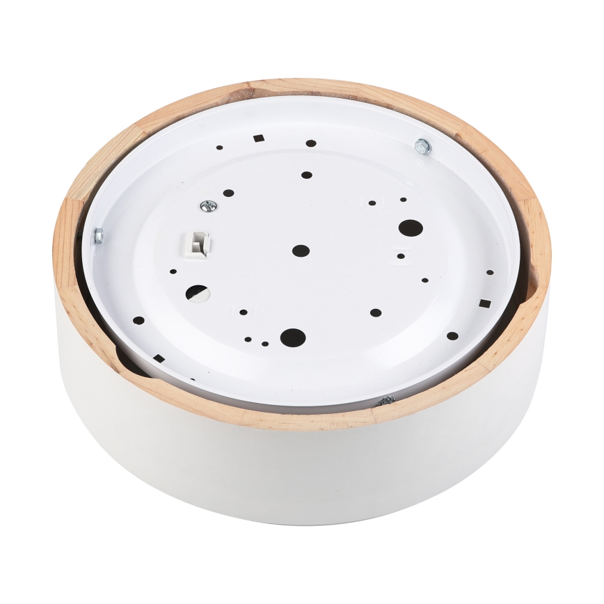 Plafoniera NATURAL 1xE27/15W/230V diam. 27,5 cm pino/bianco
