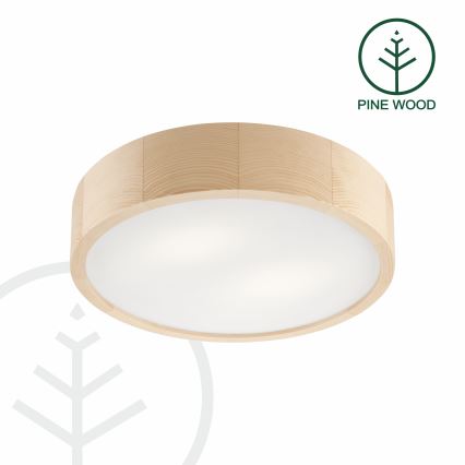 Plafoniera NATURAL 2xE27/60W/230V ø 37 cm pino