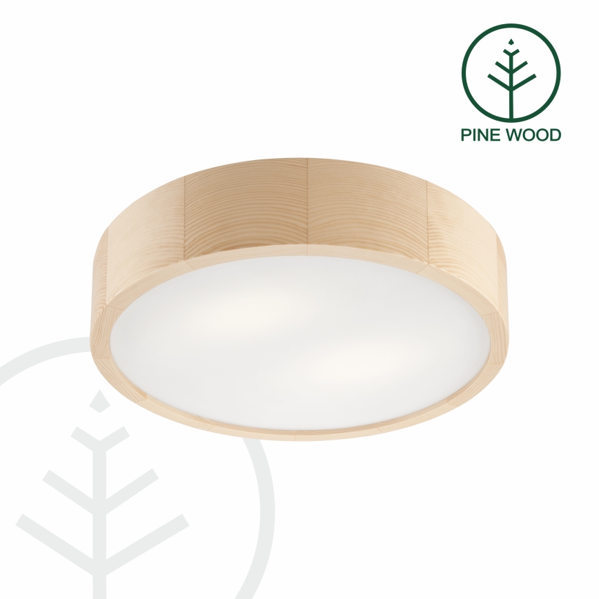 Plafoniera NATURAL 2xE27/60W/230V ø 37 cm pino