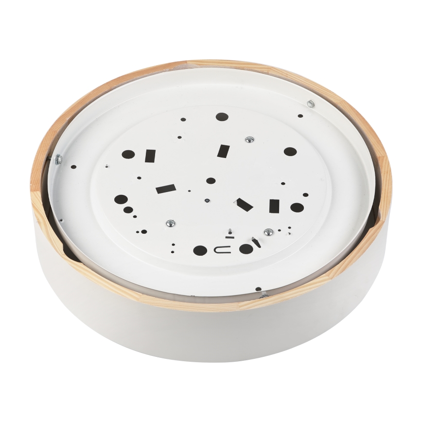 Plafoniera NATURAL 3xE27/15W/230V Ø 37,5 cm pino/bianco