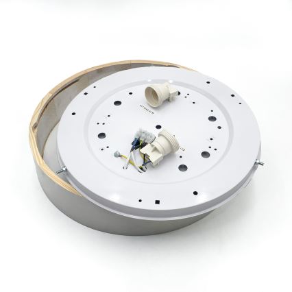 Plafoniera NATURAL 3xE27/15W/230V Ø 37,5 cm pino/bianco