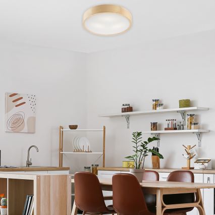 Plafoniera NATURAL 3xE27/60W/230V Ø 47,5 cm in pino