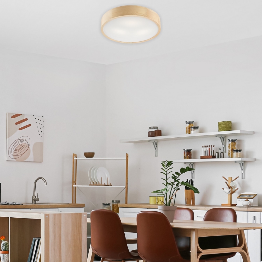 Plafoniera NATURAL 3xE27/60W/230V Ø 47,5 cm in pino