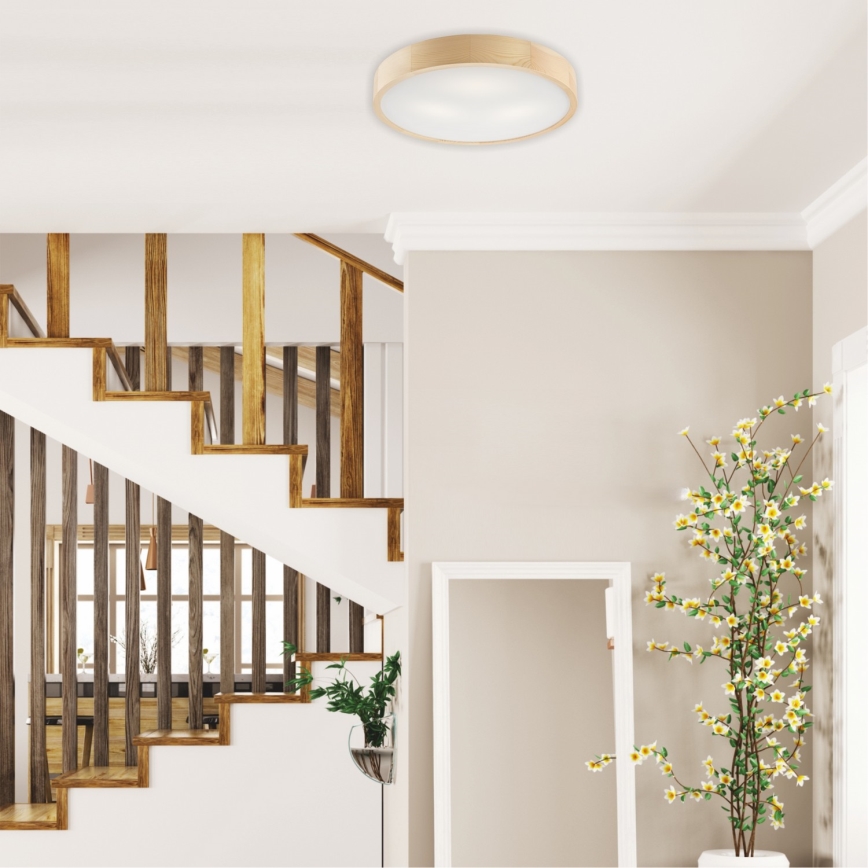 Plafoniera NATURAL 3xE27/60W/230V Ø 47,5 cm in pino