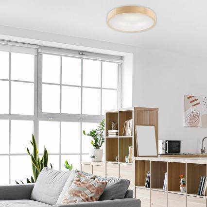 Plafoniera NATURAL 3xE27/60W/230V ø 47 cm pino