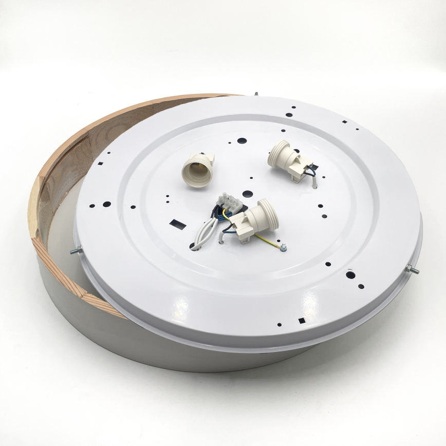 Plafoniera NATURAL 5xE27/15W/230V Ø 47,5 cm pino/bianco