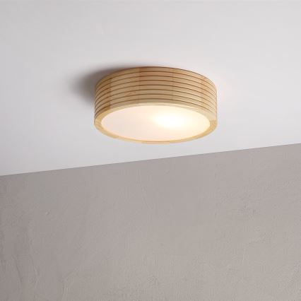 Plafoniera NATURAL MODERN 1xE27/15W/230V Ø 27,5 cm in pino