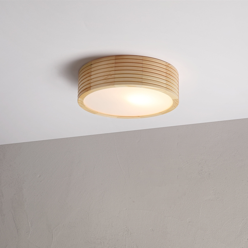 Plafoniera NATURAL MODERN 1xE27/15W/230V Ø 27,5 cm in pino