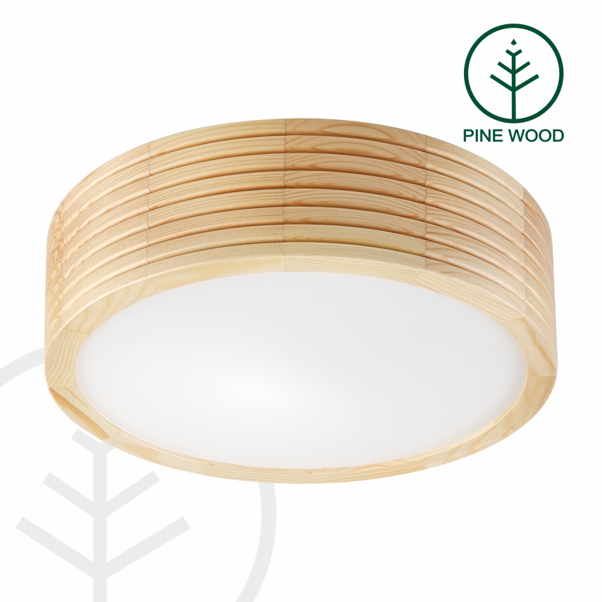 Plafoniera NATURAL MODERN 1xE27/15W/230V Ø 27,5 cm in pino