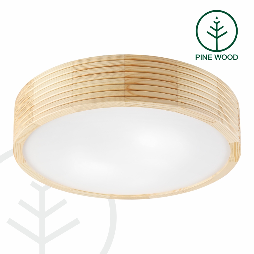 Plafoniera NATURAL MODERN 2xE27/15W/230V Ø 37,5 cm in pino