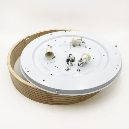 Plafoniera NATURAL MODERN 3xE27/15W/230V Ø 47,5 cm in pino