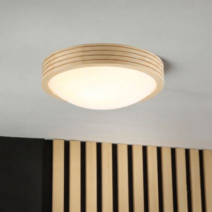 Plafoniera NATURAL MODERN SLIM 1xE27/15W/230V Ø 27,5 cm pino