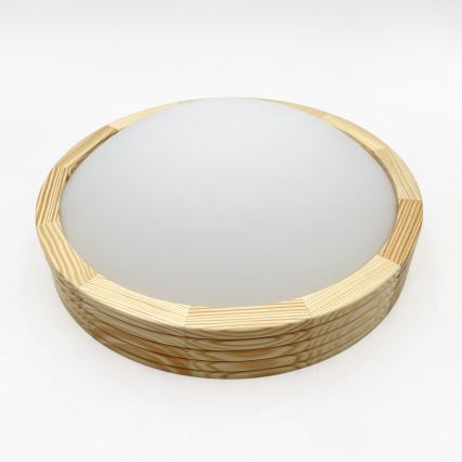 Plafoniera NATURAL MODERN SLIM 1xE27/15W/230V Ø 27,5 cm pino