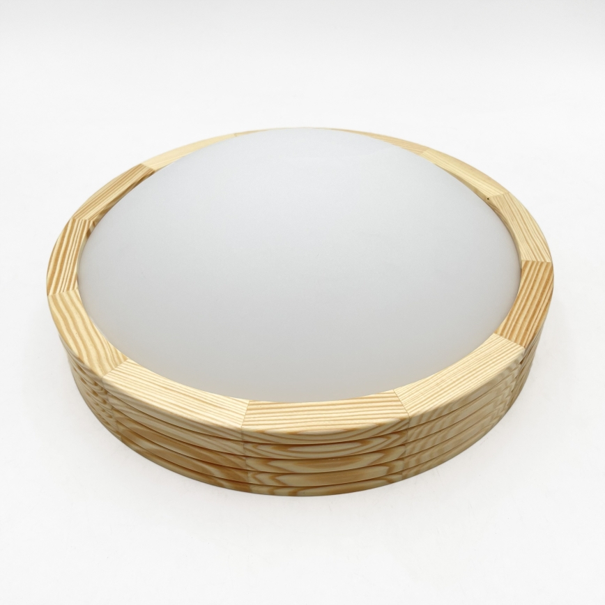 Plafoniera NATURAL MODERN SLIM 1xE27/15W/230V Ø 27,5 cm pino