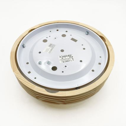 Plafoniera NATURAL MODERN SLIM 1xE27/15W/230V Ø 27,5 cm pino