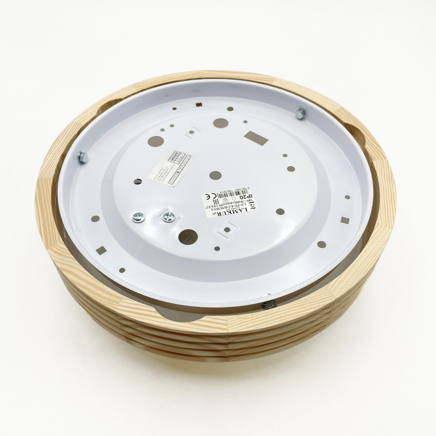 Plafoniera NATURAL MODERN SLIM 1xE27/15W/230V Ø 27,5 cm pino
