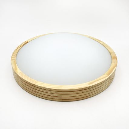 Plafoniera NATURAL MODERN SLIM 2xE27/15W/230V, diam. 37,5 cm, in pino