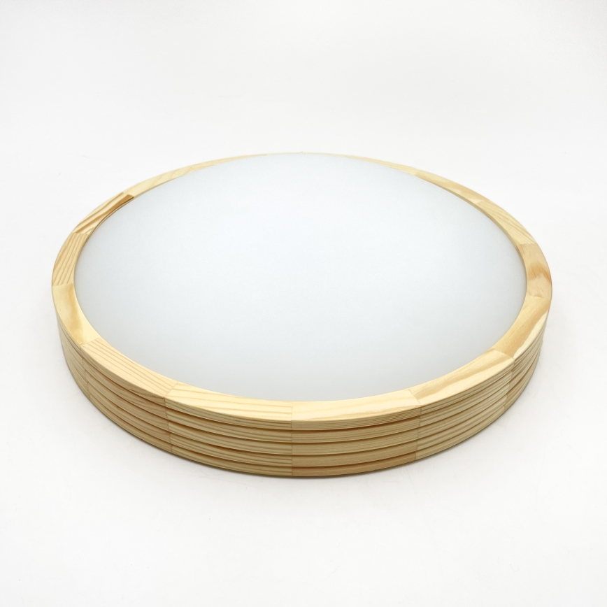 Plafoniera NATURAL MODERN SLIM 2xE27/15W/230V, diam. 37,5 cm, in pino