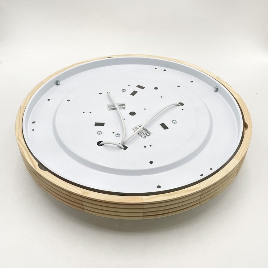 Plafoniera NATURAL MODERN SLIM 3xE27/15W/230V, Ø 47,5 cm, finitura pino
