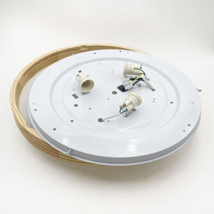 Plafoniera NATURAL MODERN SLIM 3xE27/15W/230V, Ø 47,5 cm, finitura pino