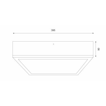 Plafoniera NATURAL SQUARE 4xE27/15W/230V 39x39 cm pino/bianco