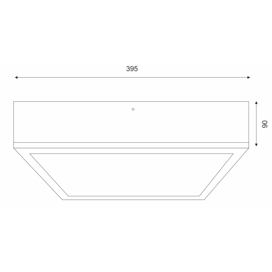 Plafoniera NATURAL SQUARE 4xE27/15W/230V 39x39 cm pino/nero