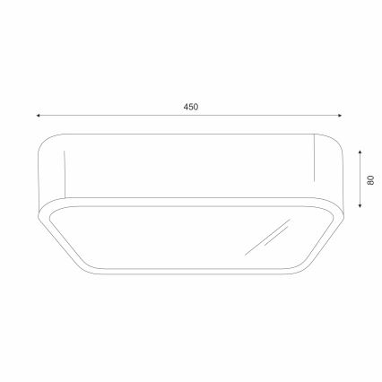 Plafoniera NATURAL SQUARE 4xE27/15W/230V 45x45 cm pino