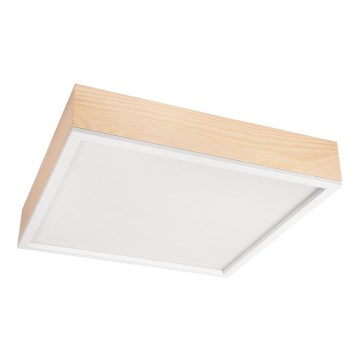 Plafoniera NATURAL SQUARE 4xE27/15W/230V 48x48 cm pino/bianco