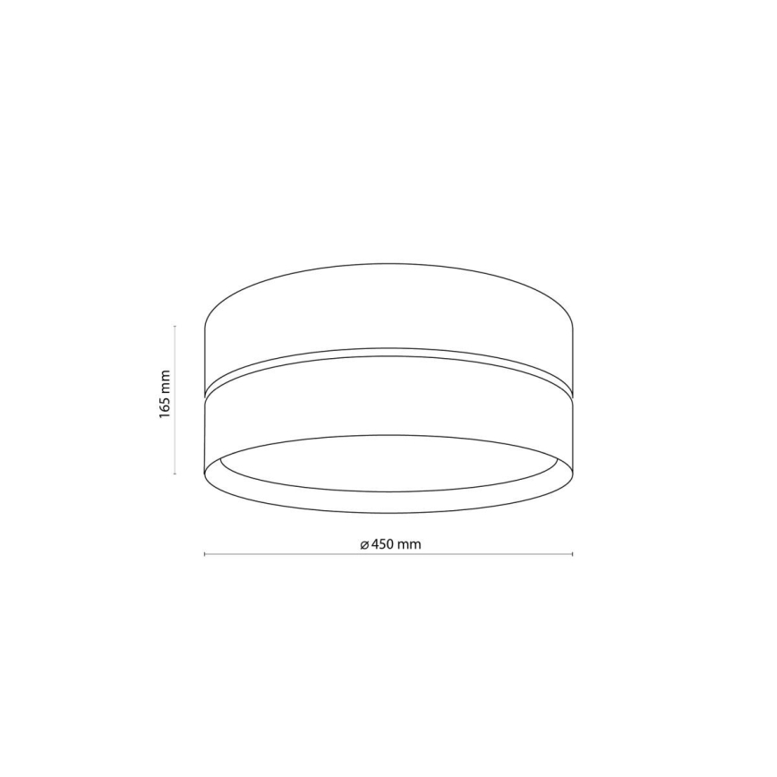Plafoniera NICOL 4x E27 / 15 W / 230 V, Ø 50 cm, impiallacciatura nera