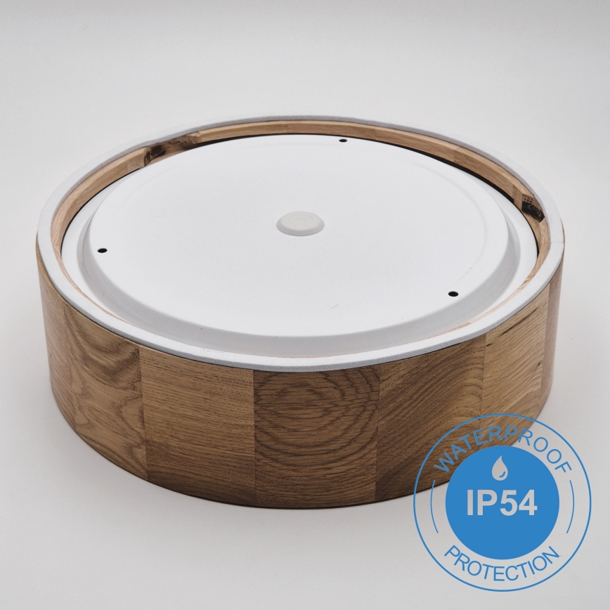 Plafoniera da bagno OAK 2xE27/15W/230V IP54 quercia ø 27 cm