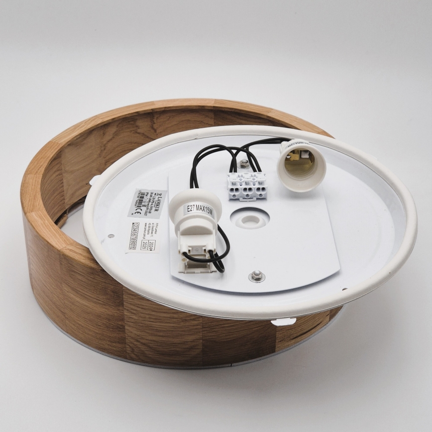 Plafoniera da bagno OAK 2xE27/15W/230V IP54 quercia ø 27 cm