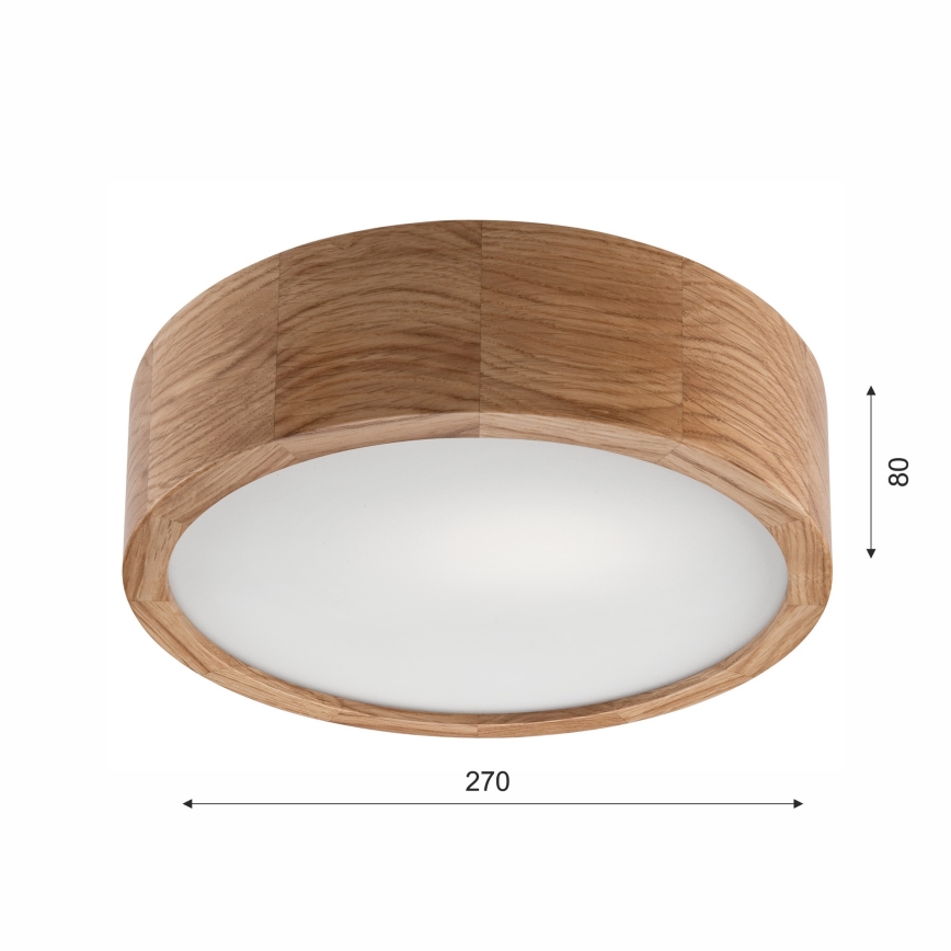 Plafoniera da bagno OAK 2xE27/15W/230V IP54 quercia ø 27 cm