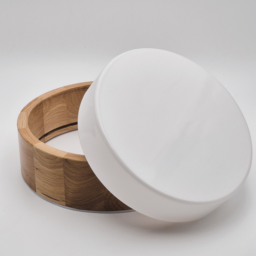 Plafoniera da bagno OAK 2xE27/15W/230V IP54 rovere Ø 27 cm