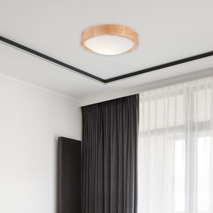 Plafoniera OAK SLIM 1xE27/60W/230V quercia ø 27 cm