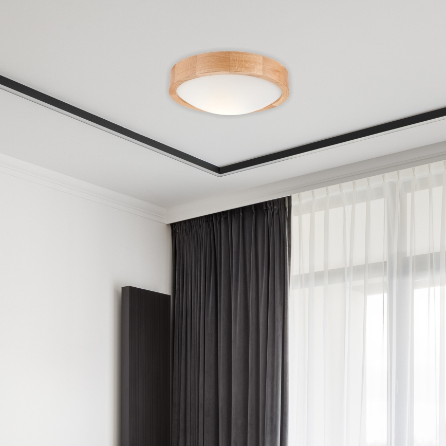 Plafoniera OAK SLIM 1xE27/60W/230V quercia ø 27 cm