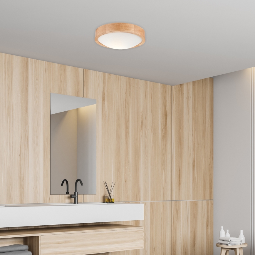 Plafoniera OAK SLIM 1xE27/60W/230V quercia ø 27 cm