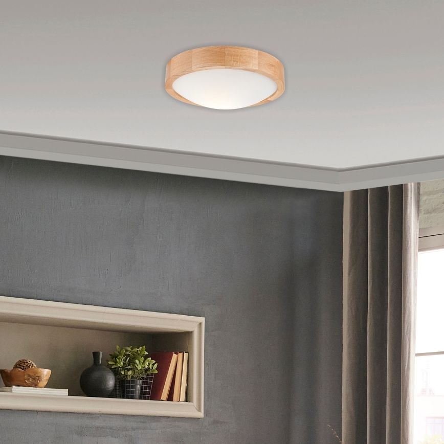 Plafoniera OAK SLIM 1xE27/60W/230V quercia ø 27 cm