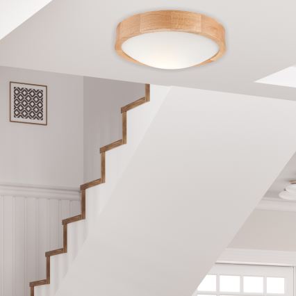 Lampada da soffitto OAK SLIM 1xE27/60W/230V rovere ? 27 cm