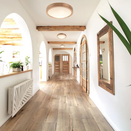 Plafoniera OAK SLIM 2xE27/60W/230V quercia ø 37 cm