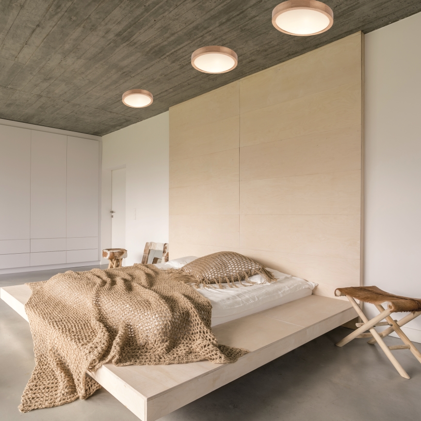 Lampada da soffitto OAK SLIM 2xE27/60W/230V rovere ? 37 cm