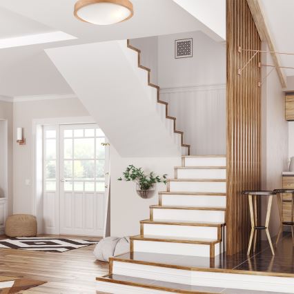 Lampada da soffitto OAK SLIM 2xE27/60W/230V rovere ? 37 cm